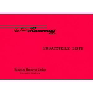 Hanomag Komissbrot Ersatzteilkatalog