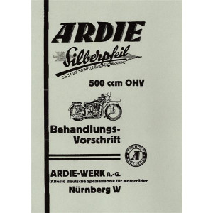 Ardie Beiwagenmaschine Silberpfeil SS31 Betriebsanleitung