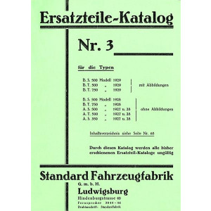 Standard 350 500 und 750 Ersatzteilkatalog