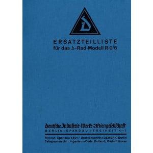 D-Rad R0/6 Ersatzteilkatalog