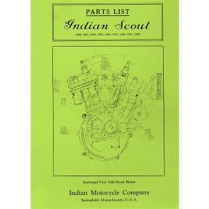 Indian Scout Motor Modelle G und GP Parts List