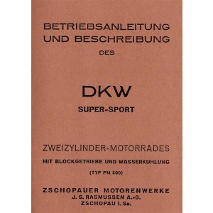 DKW Super Sport 500 Betriebsanleitung