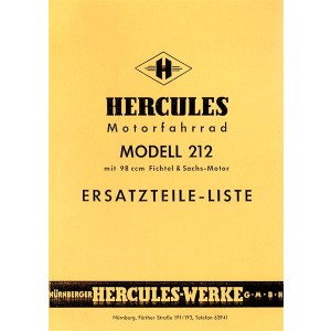 Hercules 212 Ersatzteilkatalog