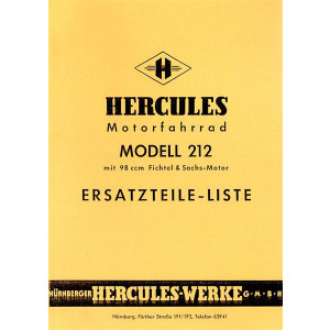 Hercules 212 Ersatzteilkatalog