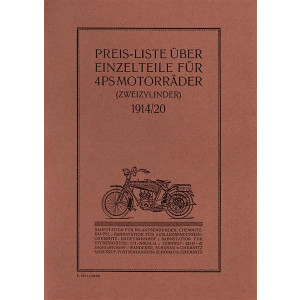 Wanderer 4 PS Zweizylinder Motorrad Ersatzteilkatalog