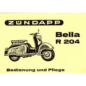 Zündapp Bella R204 Betriebsanleitung