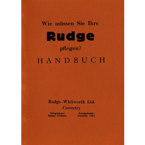 Rudge 250 350 500 Betriebsanleitung