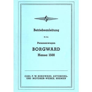 Borgward Hansa 1500 Betriebsanleitung