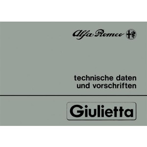 Alfa Romeo Giulietta, technische Daten, Reparaturvorschriften