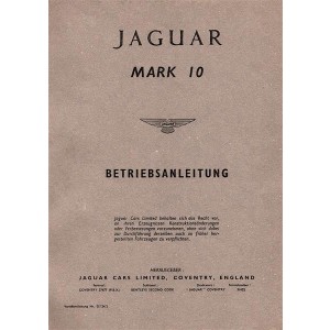 Jaguar Mark 10 Betriebsanleitung