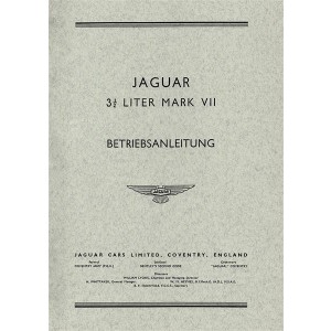 Jaguar Mark VII - 3,5 Liter Betriebsanleitung