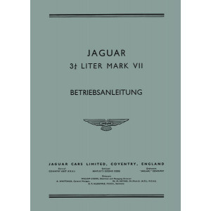 Jaguar Mark VII - 3,5 Liter Betriebsanleitung