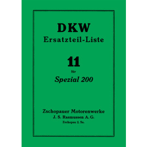 DKW Spezial 200 Ersatzteilkatalog