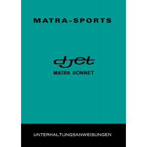 Matra Bonnet Djet Bedienungsanleitung