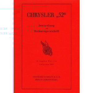 Chrysler 52 Betriebsanleitung
