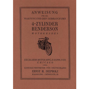 Henderson 4-Zylinder Modelle ab 1920 Betriebsanleitung