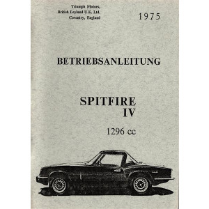 Triumph Spitfire IV Betriebsanleitung