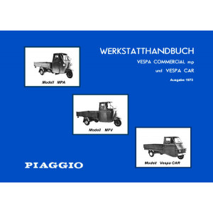 Vespa Commercial und Vespa Car Ape Werkstatthandbuch