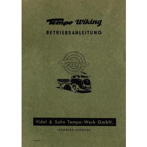 Tempo Wiking Lieferwagen Betriebsanleitung