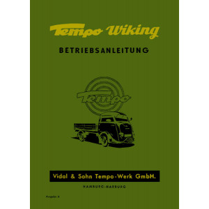 Tempo Wiking Lieferwagen Betriebsanleitung