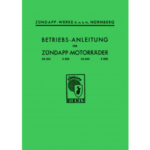 Zündapp DB200 K500 KS600 K800 Betriebsanleitung