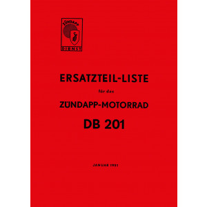 Zündapp DB201 Ersatzteilkatalog
