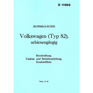 VW Typ 82 Bedienungsanleitung und Ersatzteilliste