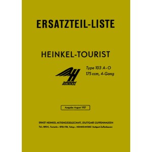 Heinkel Tourist 175 Ersatzteilkatalog
