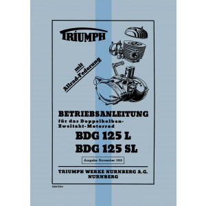 Triumph BDG125 L und BGD125 SL Betriebsanleitung
