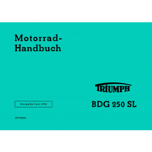 Triumph BDG250 SL Betriebsanleitung
