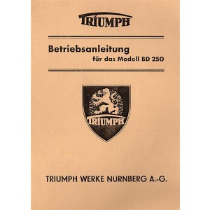 Triumph BD250 Betriebsanleitung