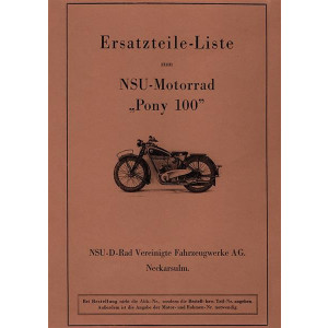 NSU Pony 100 Ersatzteilkatalog