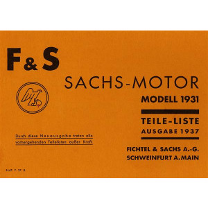 Sachs 74 ccm Fahrradmotor Modell 1931-1937 Ersatzteilkatalog