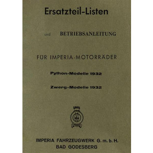 Imperia Python und Zwerg Betriebsanleitung und Ersatzteilkatalog