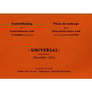 Universal A680 Armee-Motorrad Ersatzteilkatalog