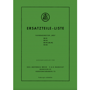 Rex FM31 FM34 FM40 FM 50 Motor Einbauanleitung und Ersatzteilkatalog