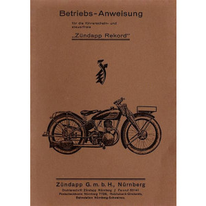 Zündapp Rekord Betriebsanleitung