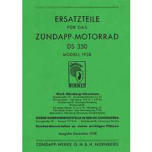 Zündapp DS350 Ersatzteilkatalog