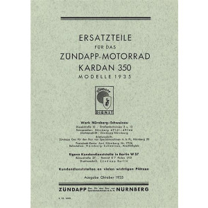 Zündapp K350 Ersatzteilkatalog