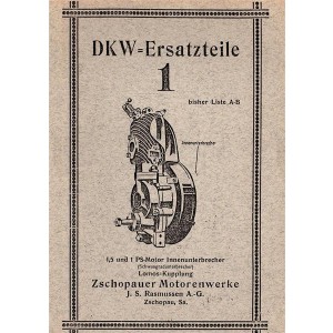 DKW 1 PS und 1,5 PS Motor Ersatzteilkatalog