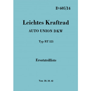 DKW RT125 WH Ersatzteilkatalog