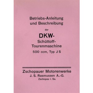 DKW Schüttoff JS 500 Tourenmaschine Betriebsanleitung