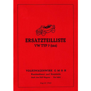 VW Typ 7 (166) Schwimmwagen Ersatzteilkatalog