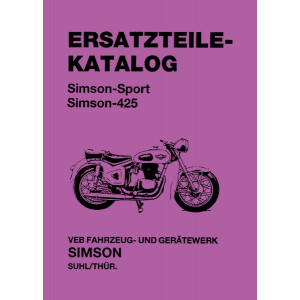 AWO Simson Sport und Simson 425 Ersatzteilkatalog