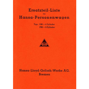 Hansa 1100 und 1700 Ersatzteilkatalog