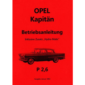 Opel Kapitän 2.6 Betriebsanleitung