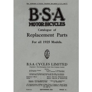 BSA 1925 Models Spare Parts