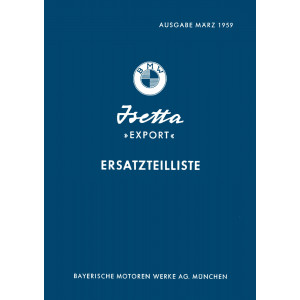 BMW Isetta Export Ersatzteilkatalog