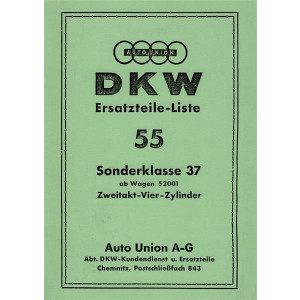 DKW Sonderklasse 37 Ersatzteilkatalog