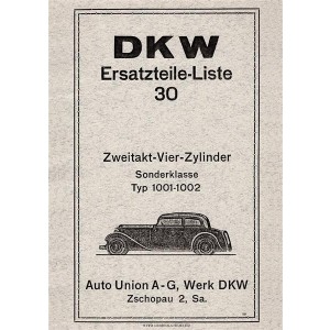 DKW Sonderklasse Ersatzteilkatalog